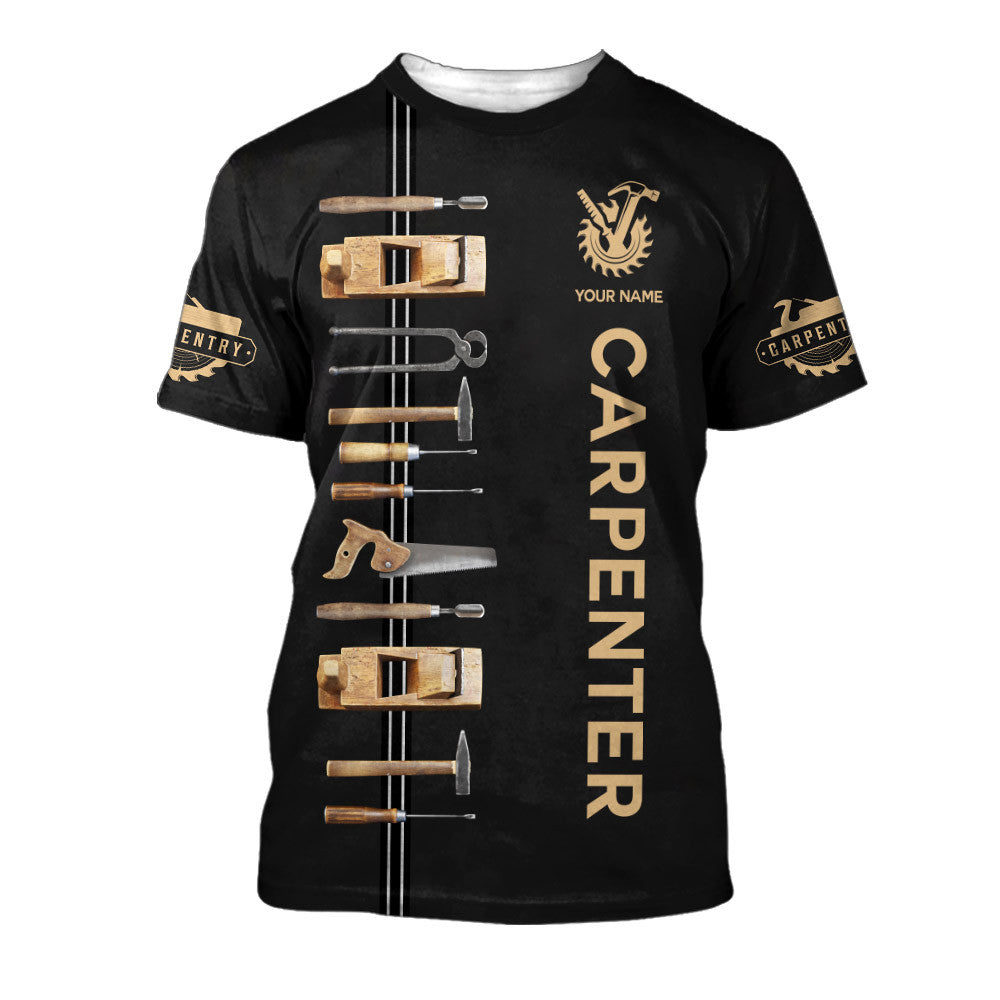 Carpenter Tshirt Carpenter 3D All Over Printed Custom Name Carpenter 3D Shirts