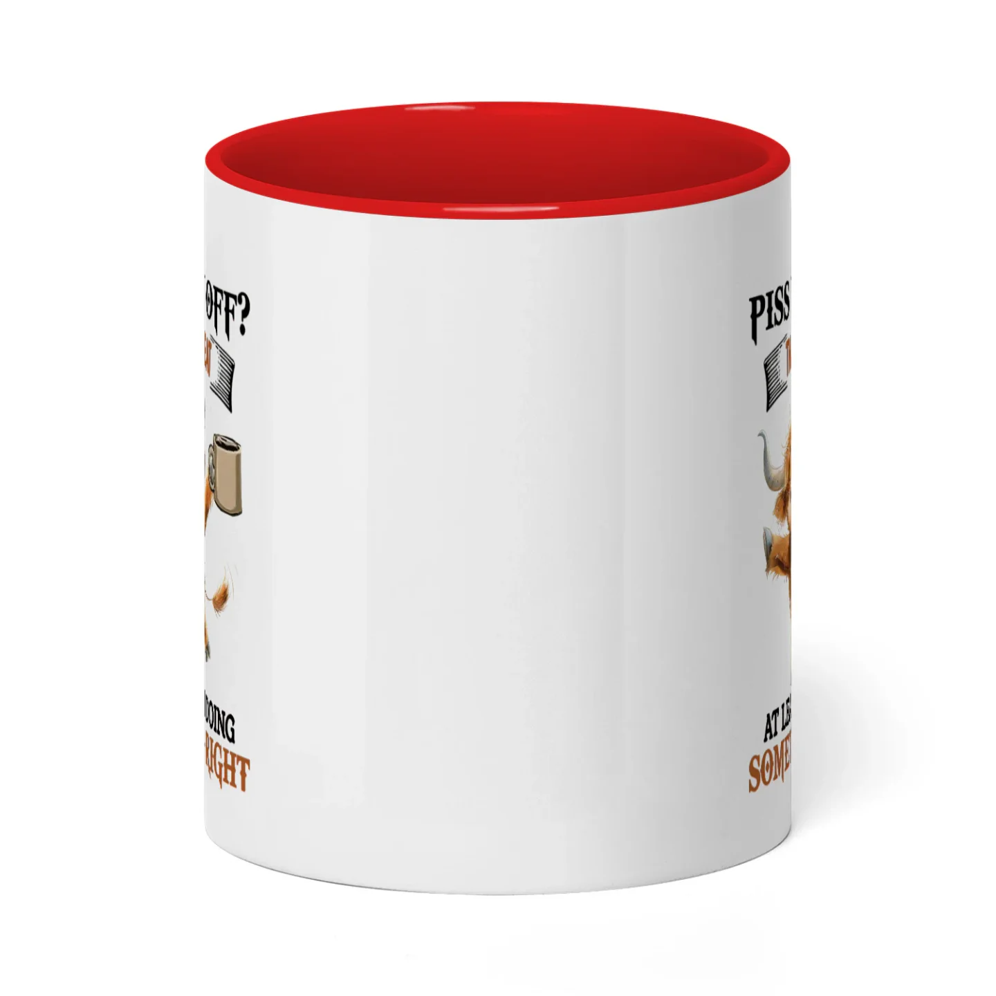 Did I Piss You Off That's Great Cow Two Tone Mug