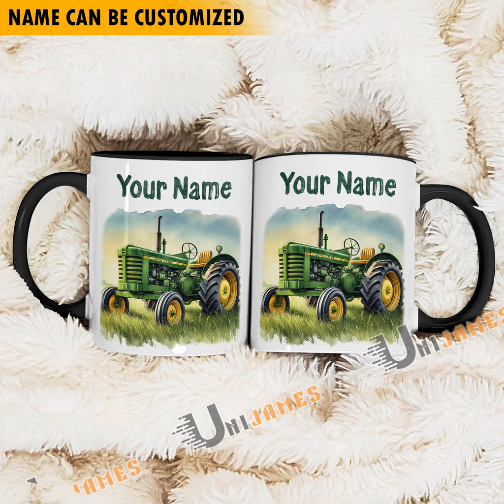 Tractor Personalized Name Two Tone Mug