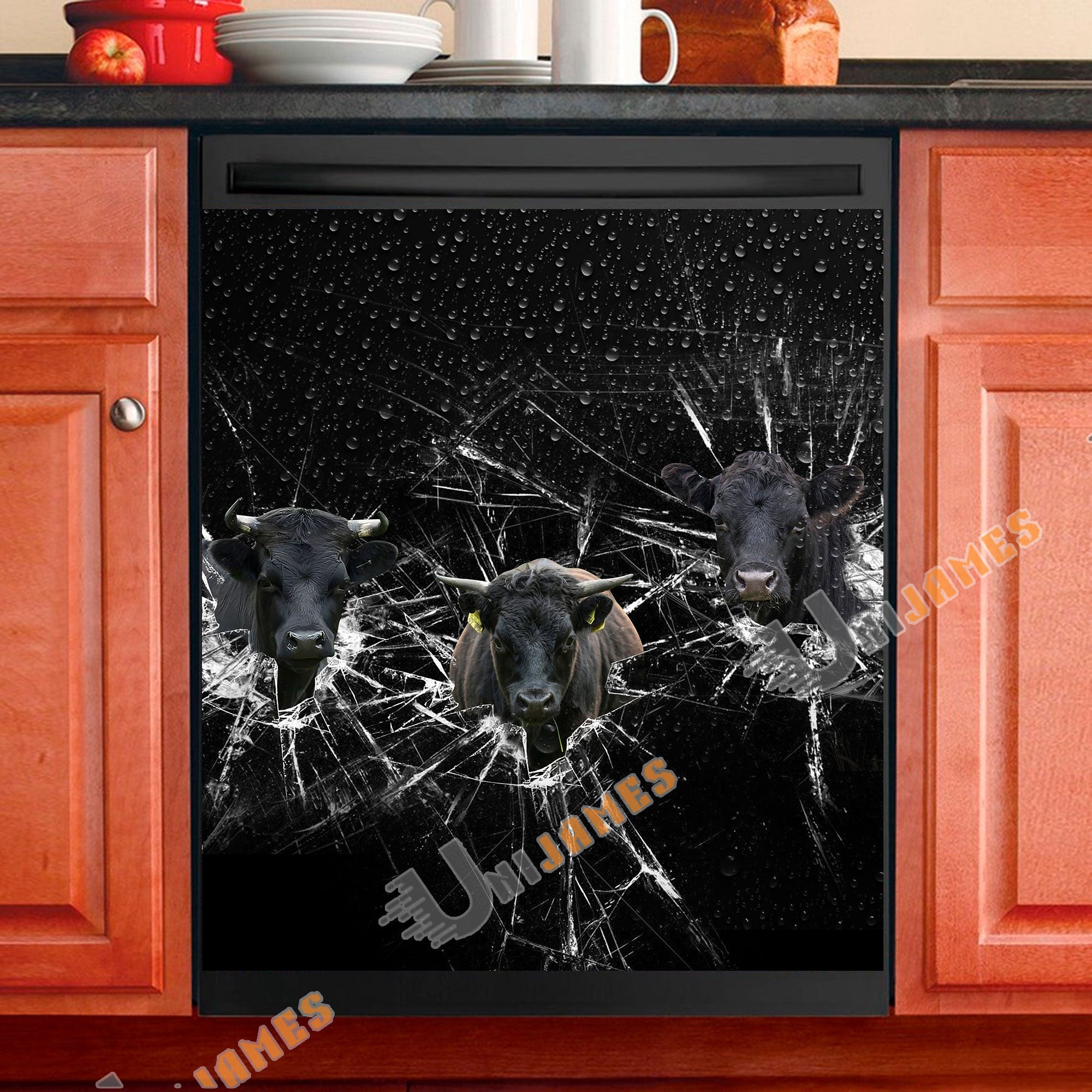 Dexter Broken Glasses Dishwasher Door Cover