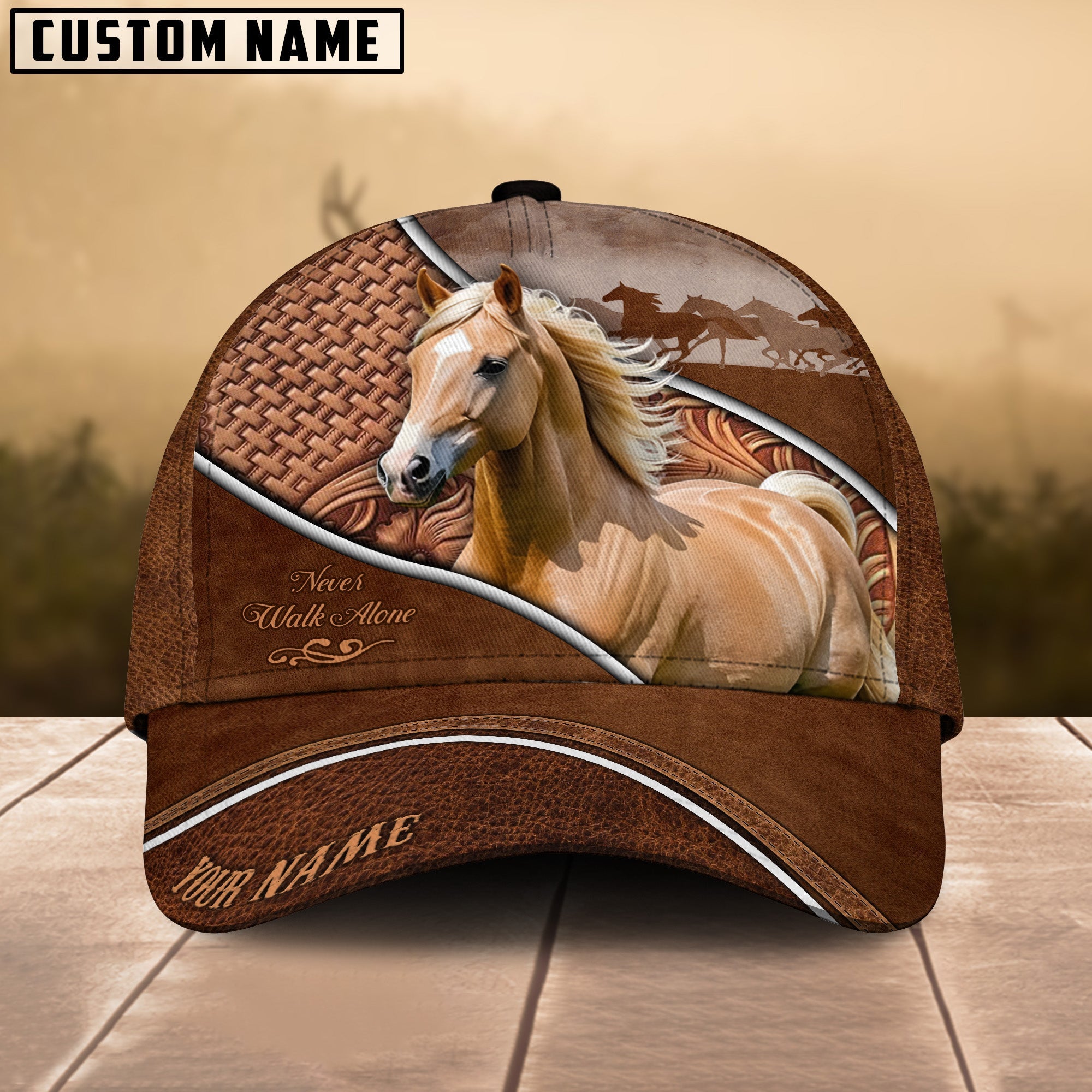Palomino Never Walk Alone Personalized Name Cap