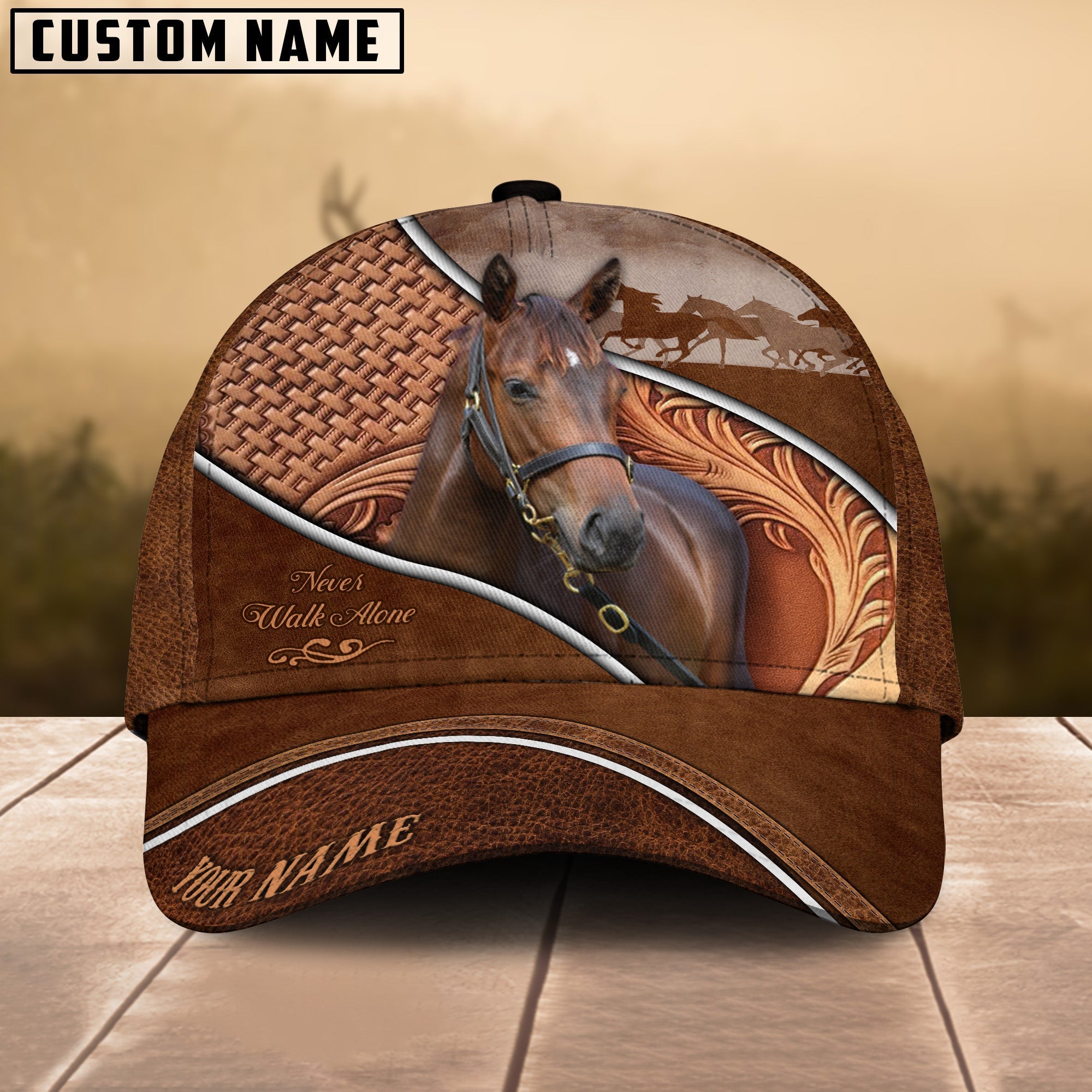Morgan Never Walk Alone Personalized Name Cap