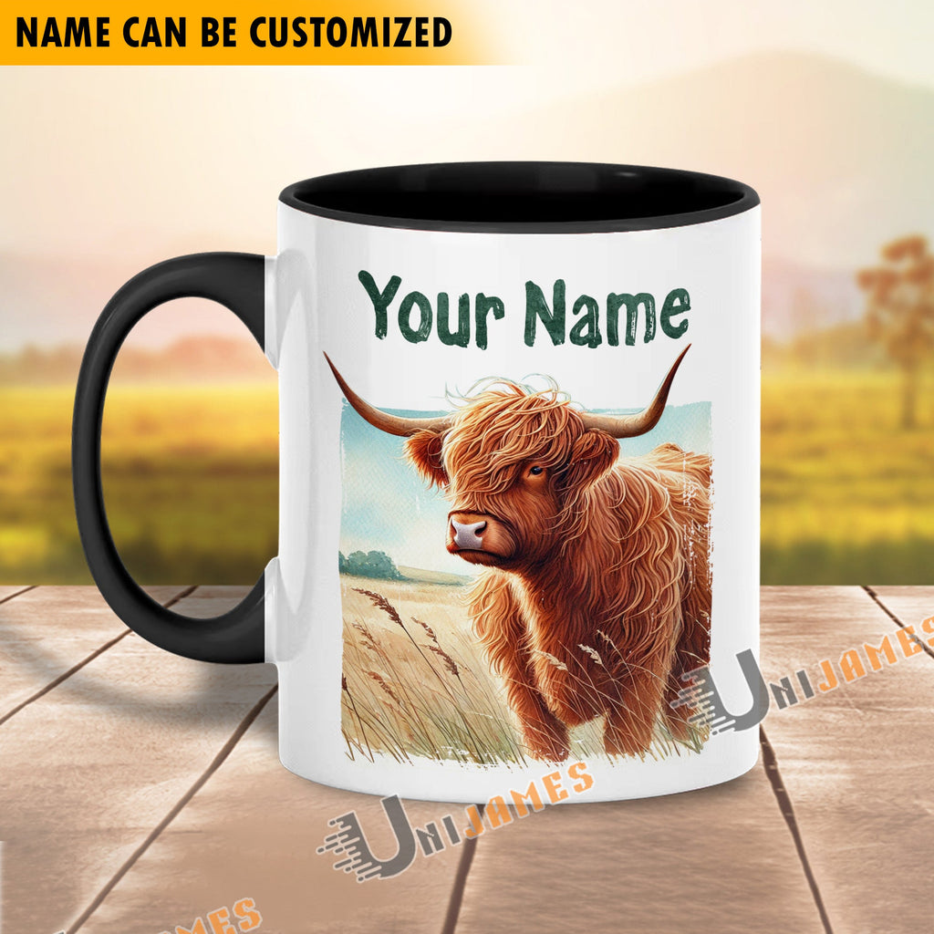 Highland Personalized Name Two Tone Mug