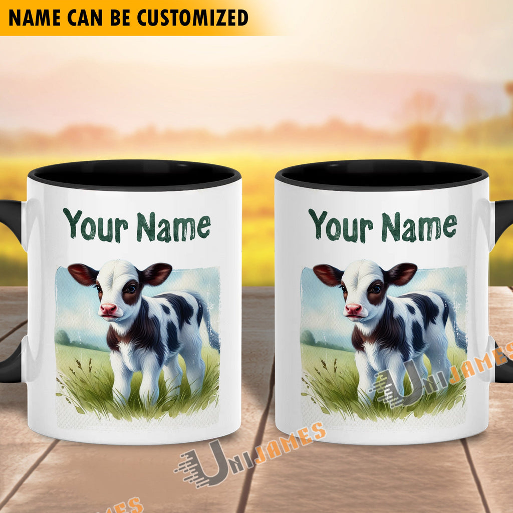 Holstein Personalized Name Two Tone Mug