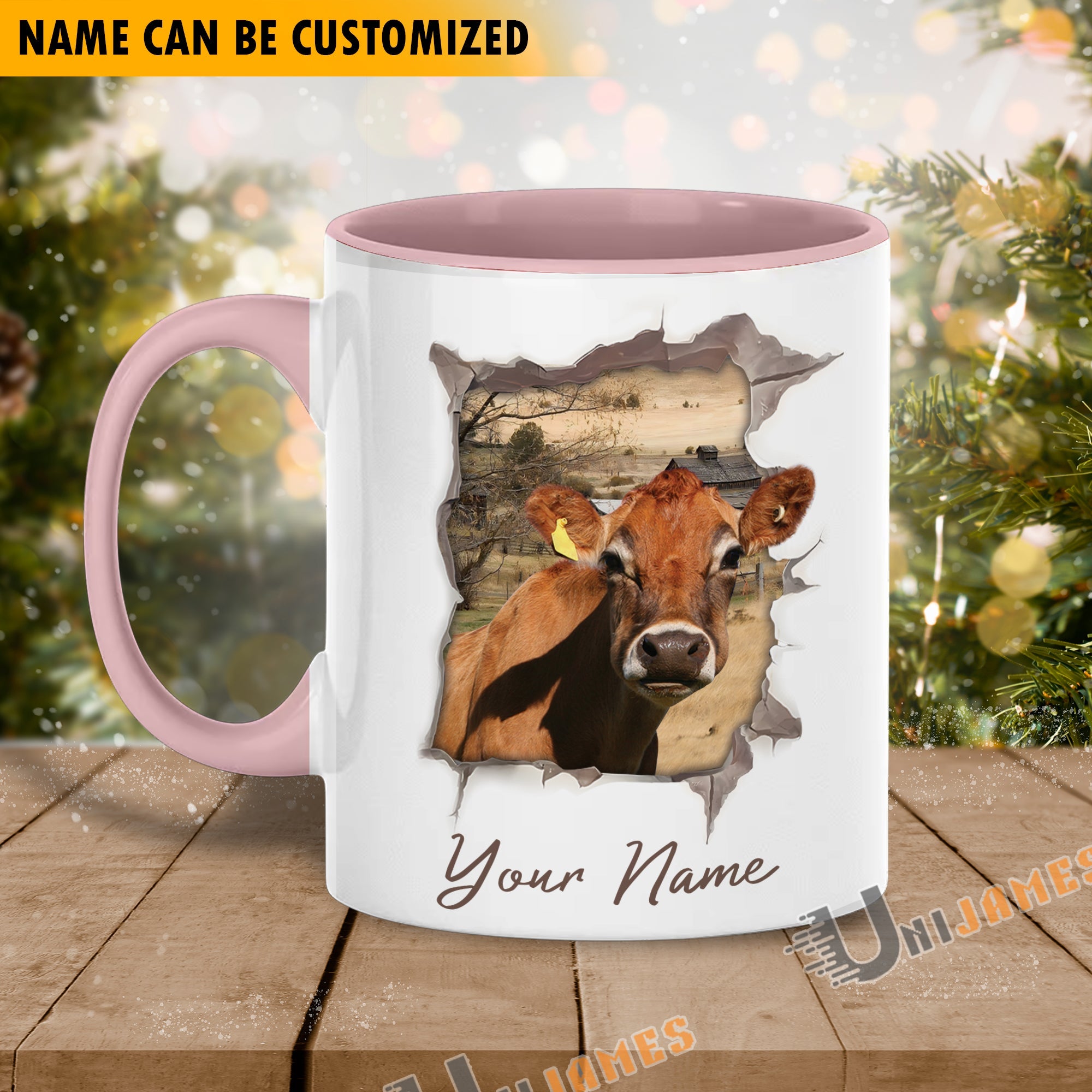 Jersey Funny Personalized Name Two Tone Mug