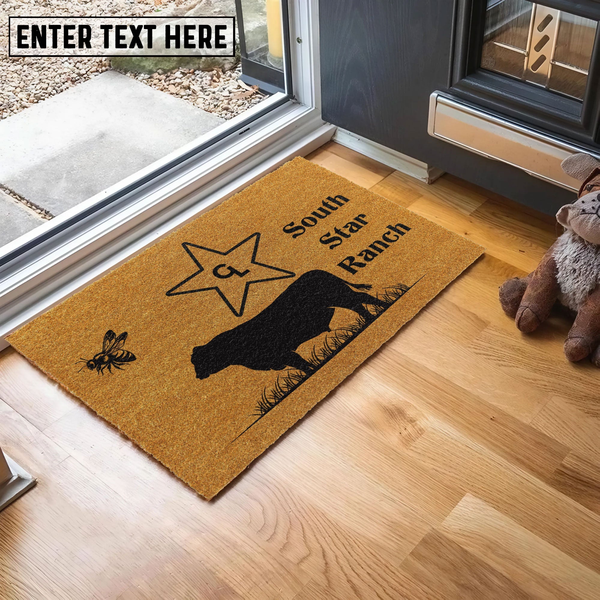 Custom South Star Ranch Coir Doormat