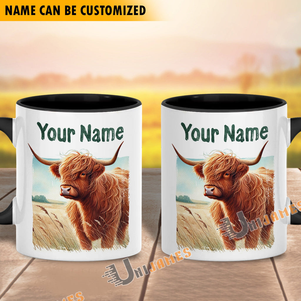 Highland Personalized Name Two Tone Mug