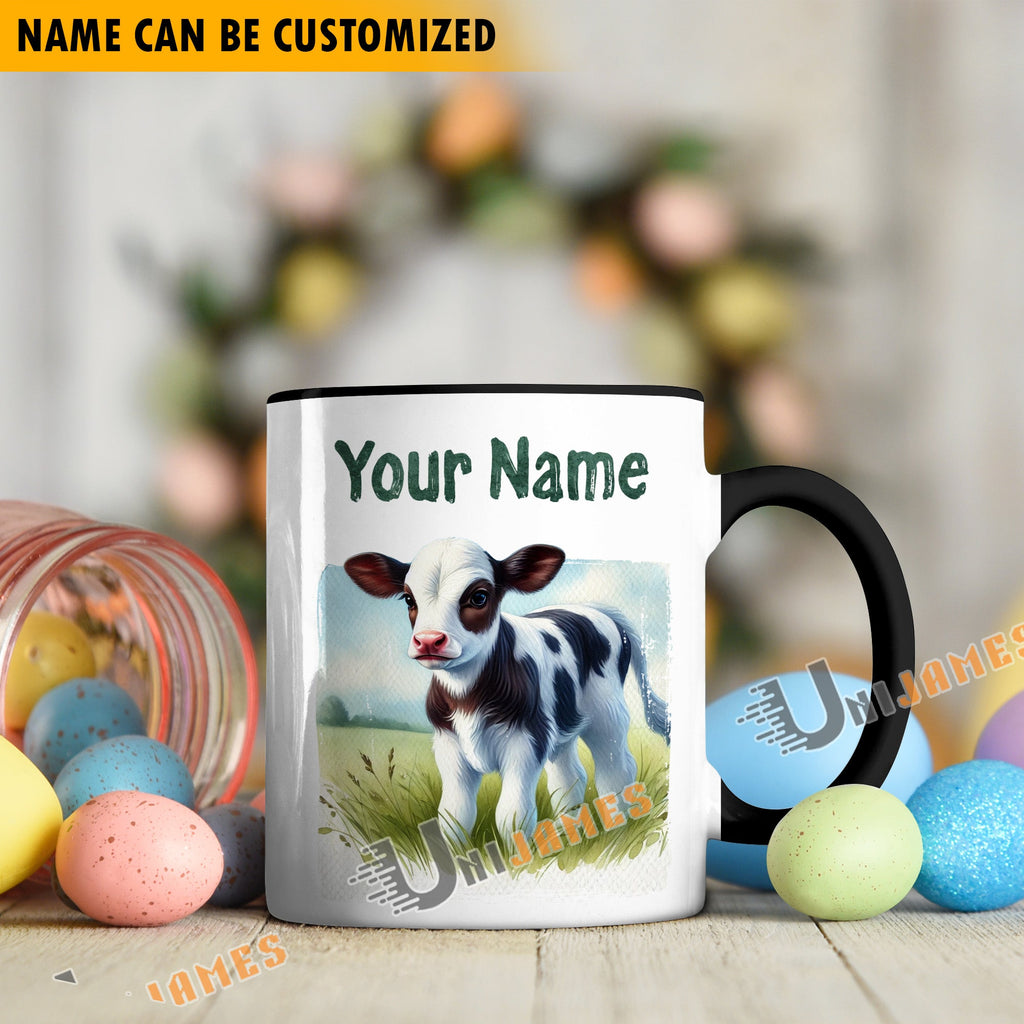 Holstein Personalized Name Two Tone Mug