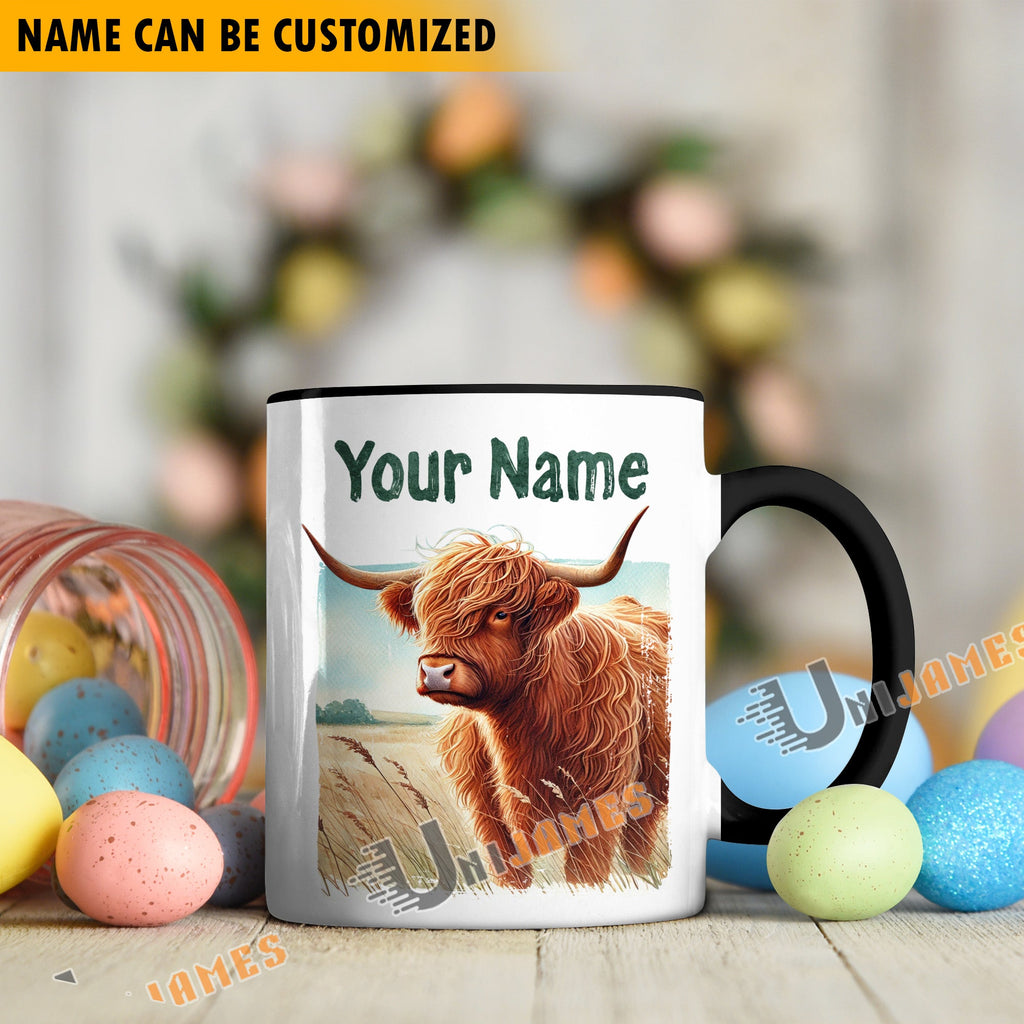 Highland Personalized Name Two Tone Mug