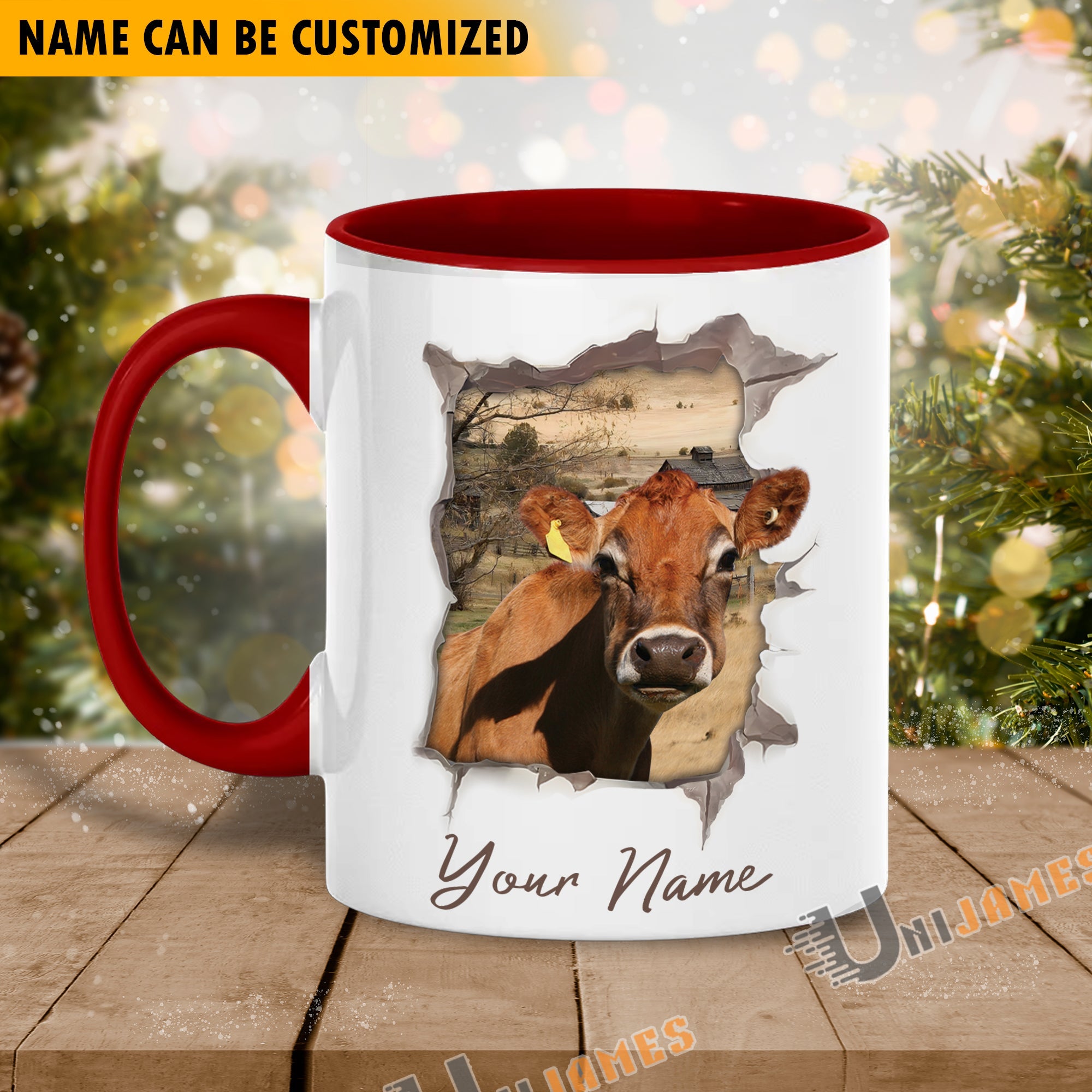 Jersey Funny Personalized Name Two Tone Mug