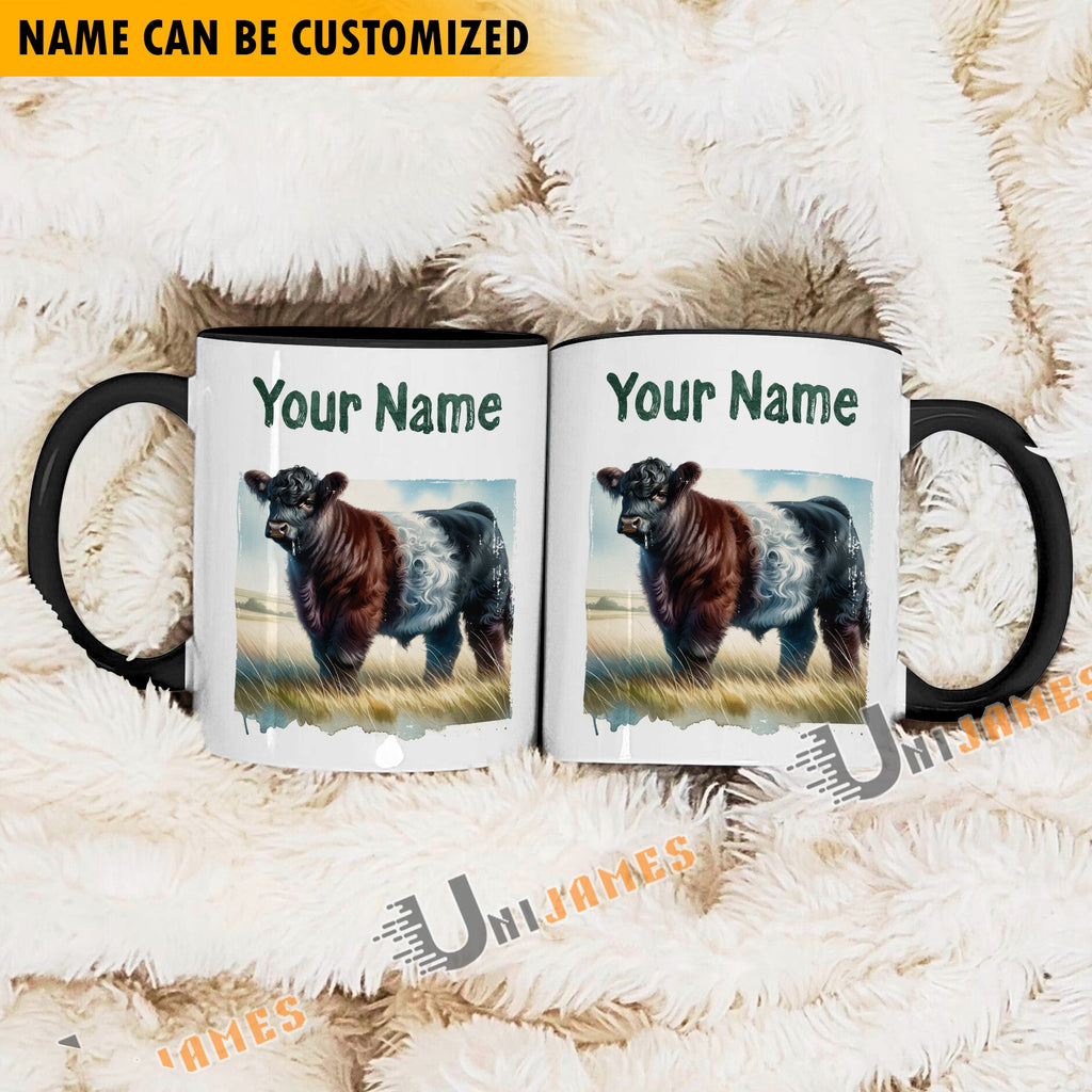 Belted Galloway Personalized Name Two Tone Mug