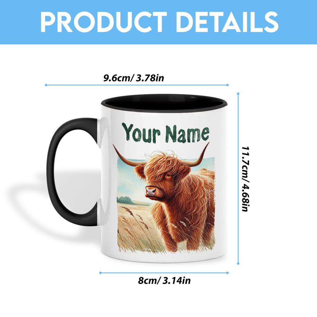Highland Personalized Name Two Tone Mug