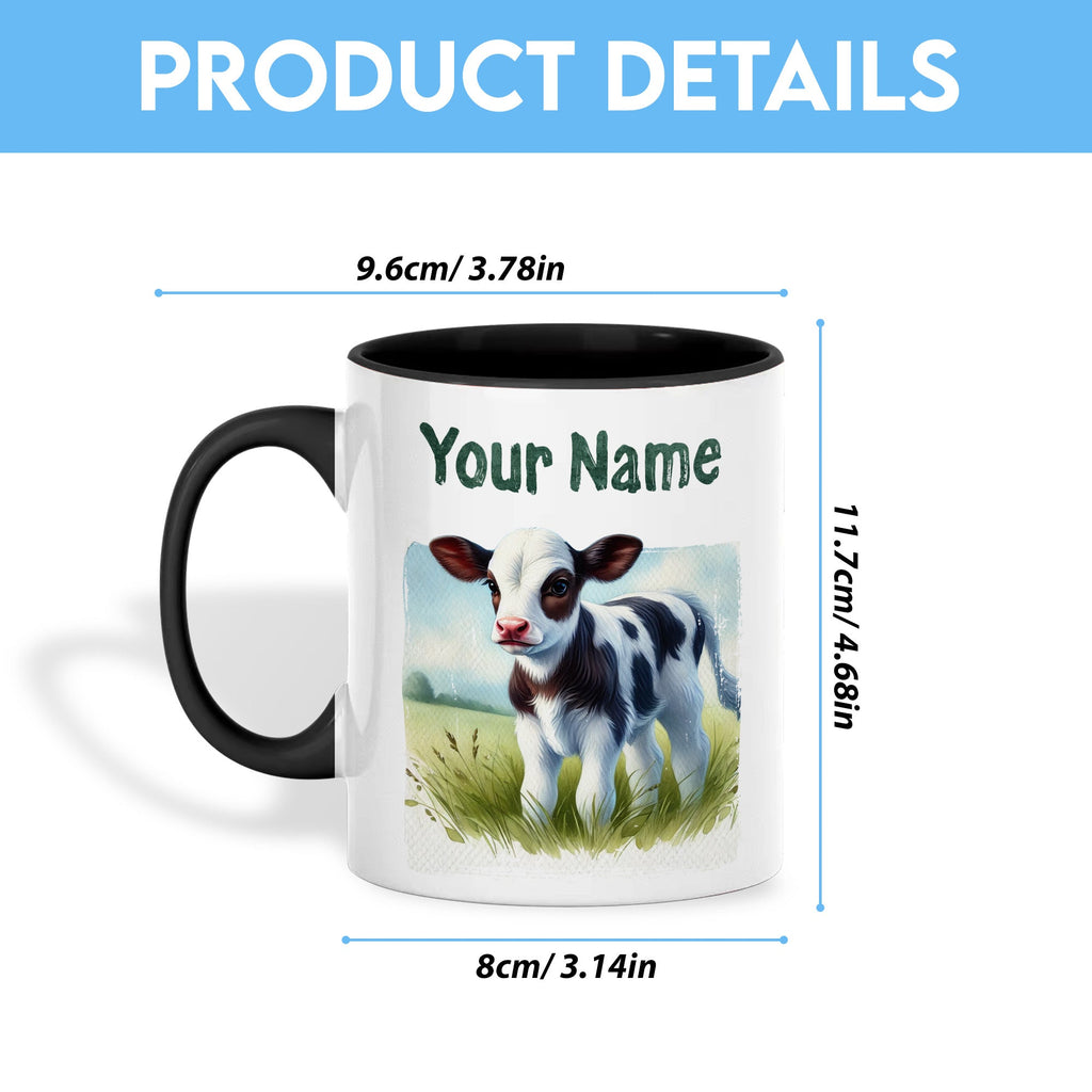 Holstein Personalized Name Two Tone Mug