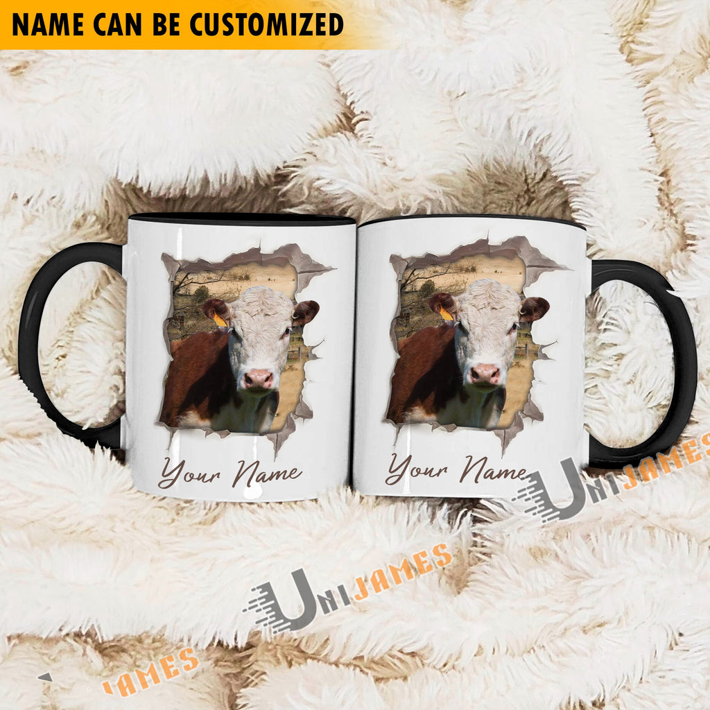 Hereford Funny Personalized Name Two Tone Mug