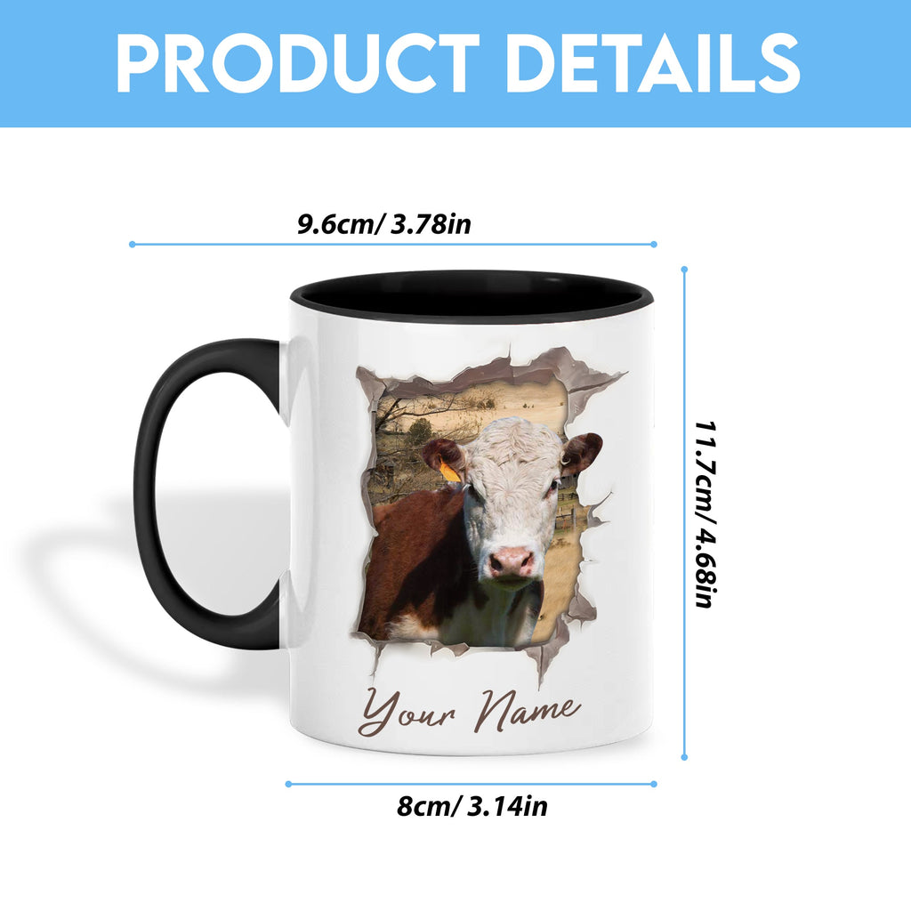 Hereford Funny Personalized Name Two Tone Mug