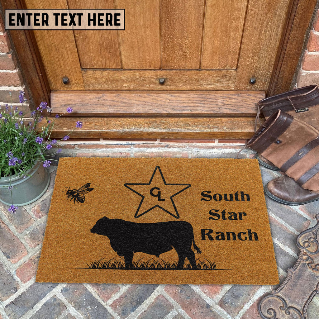 Custom South Star Ranch Coir Doormat