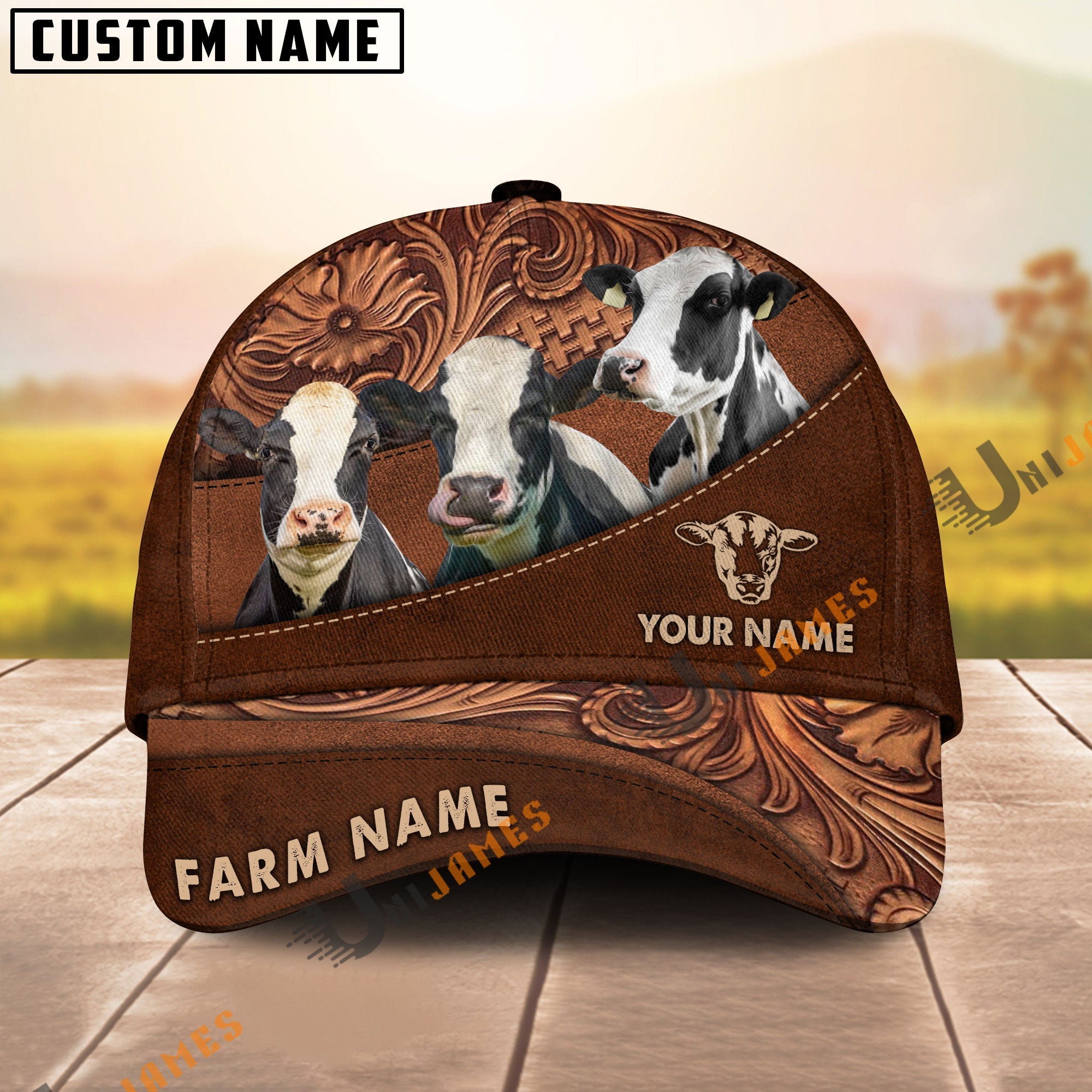 Holstein Farming Life Customized Name And Farm Name 3D Classic Cap