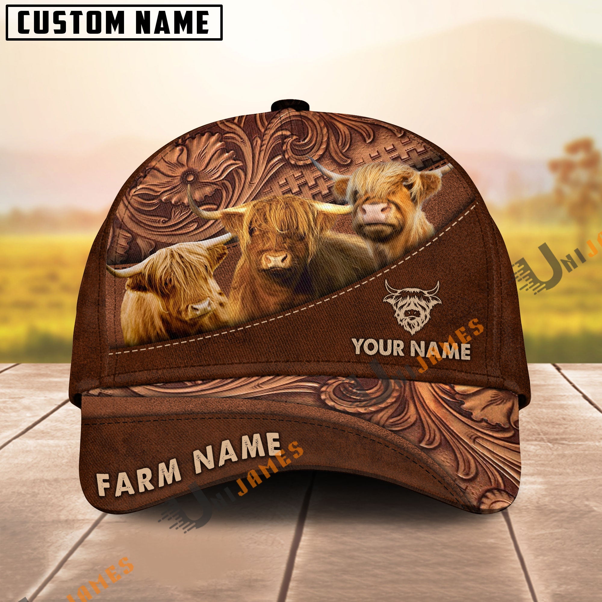 Highland Farming Life Customized Name And Farm Name 3D Classic Cap