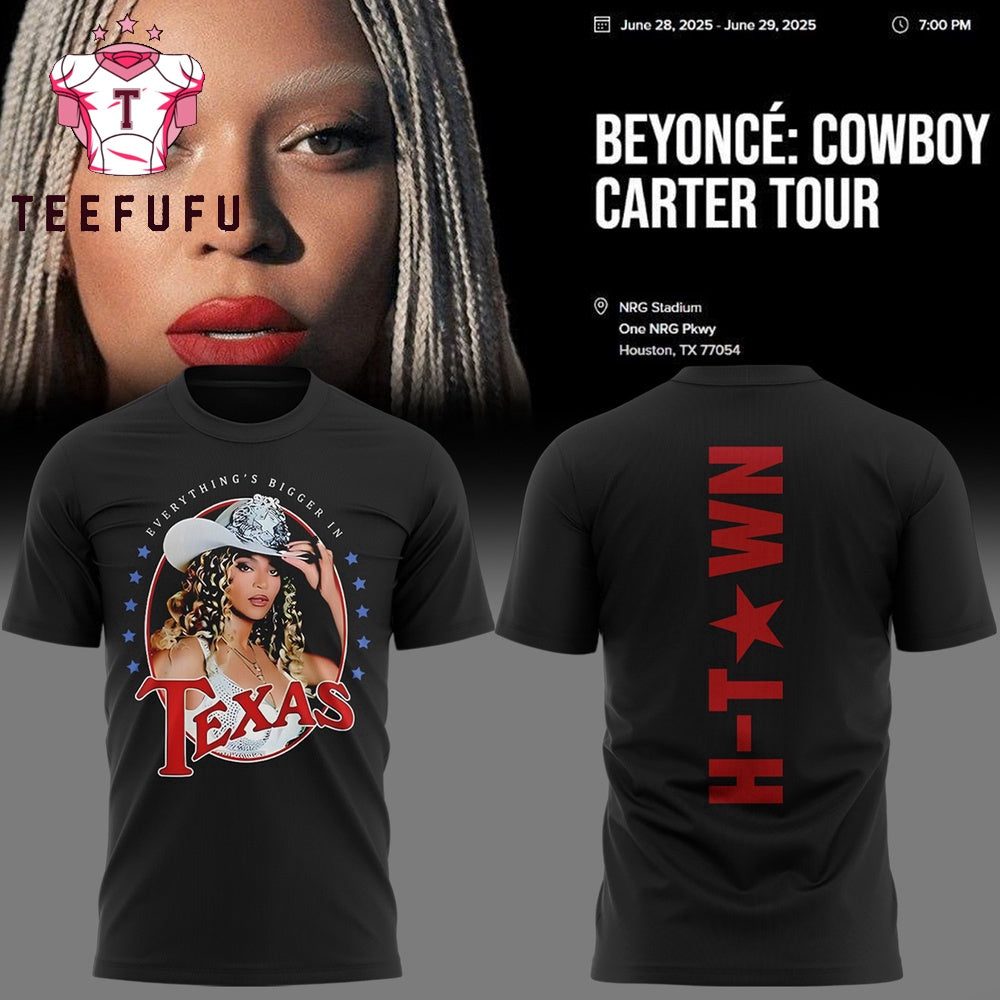 Beyonce Cowboy Carter Tour x Texas 2025 Black TShirt