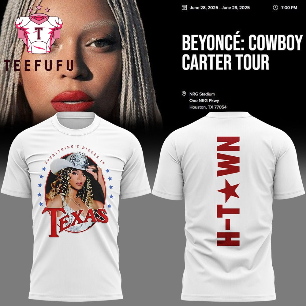 Beyonce Cowboy Carter Tour x Texas 2025 White 3D Shirt