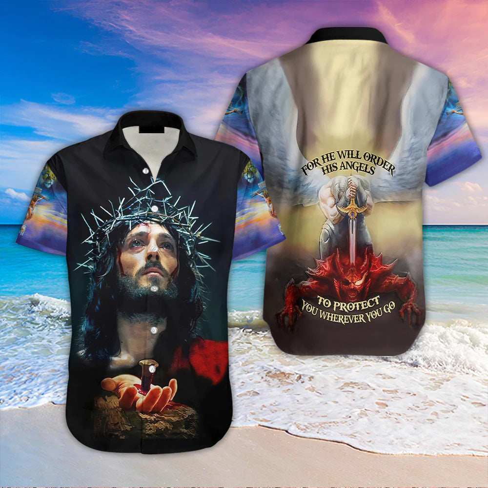 Jesus For He Will Order His Angle Hawaiian Shirts For Men And Women