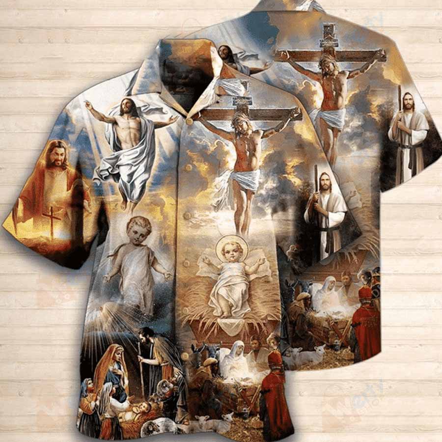 Jesus Pictures Hawaiin Shirt - Christian Hawaiin Shirt For Men & Women