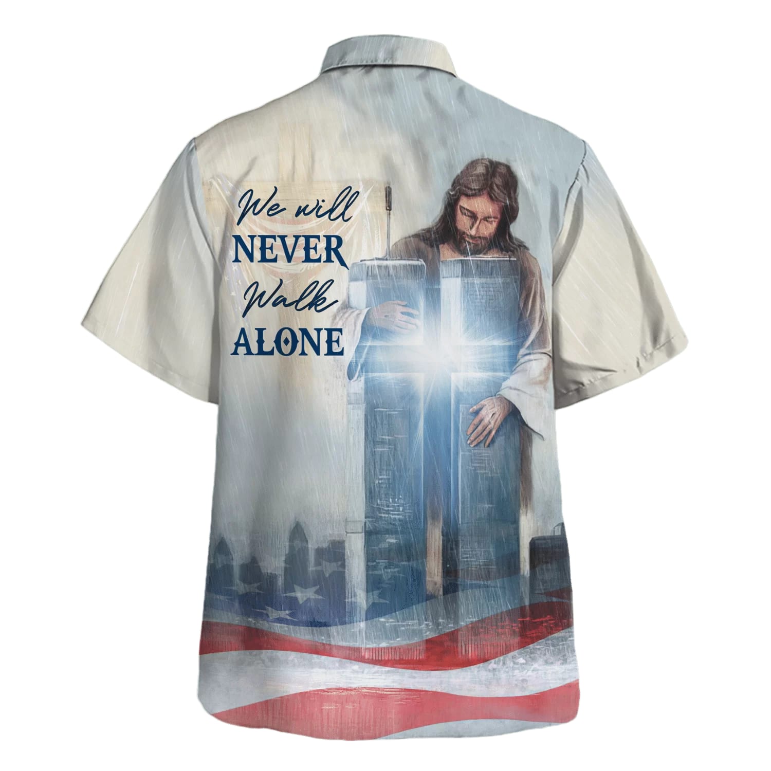 Jesus We Will Never Walk Alone Hawaiian Shirt - Christian Hawaiian Shirt - Religious Hawaiian Shirts