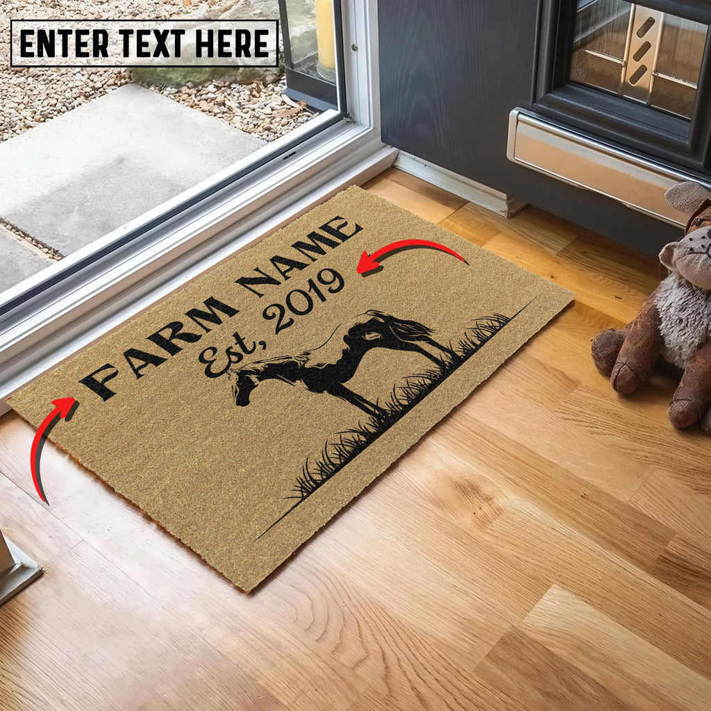 Horse Custom Farm Name Custom Year Coir Doormat