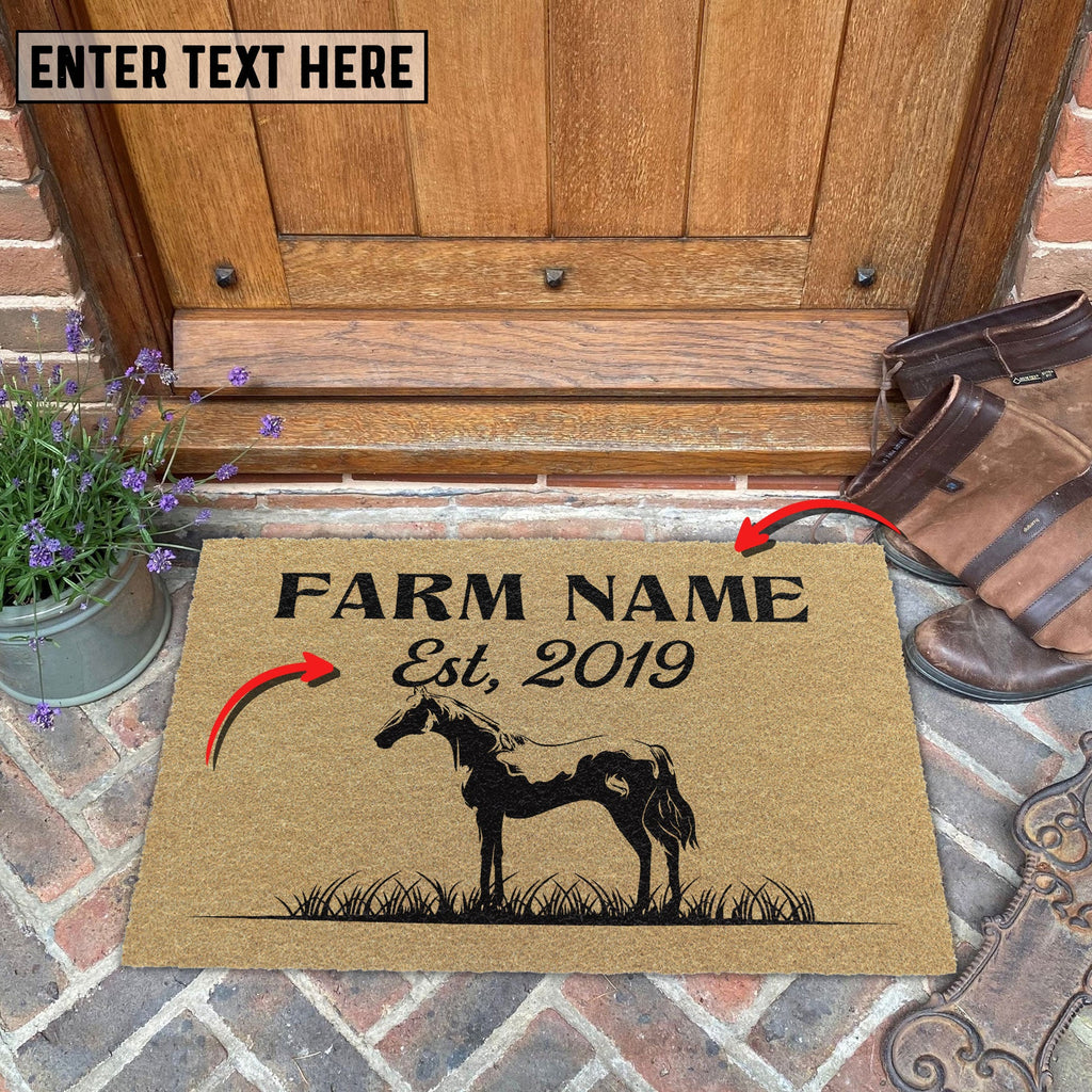 Horse Custom Farm Name Custom Year Coir Doormat