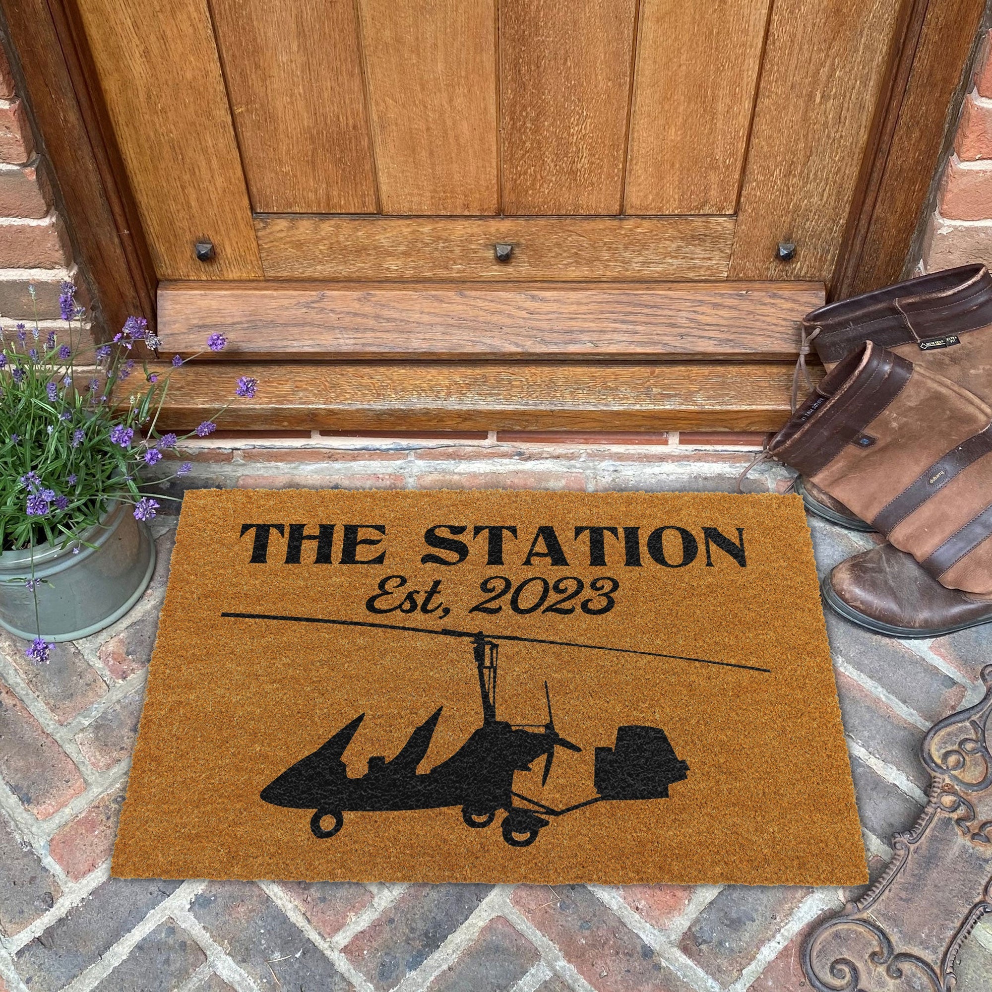 Custom Gyrocopter Coir Doormat