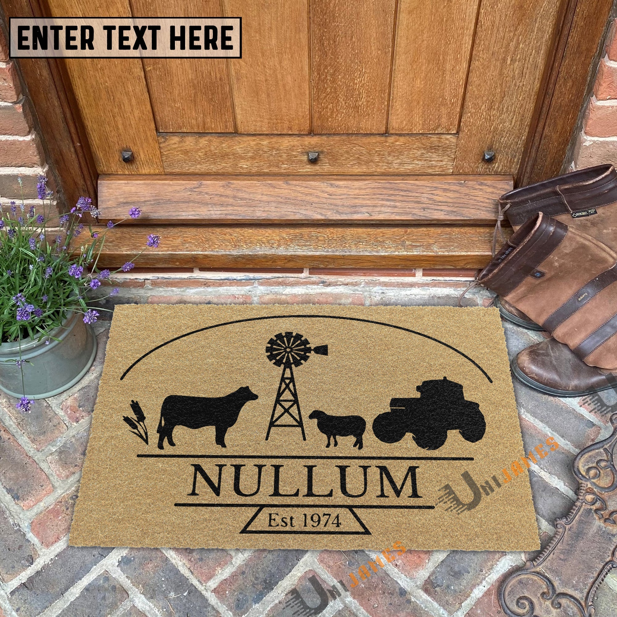 Custom Nullum Logo Coir Doormat