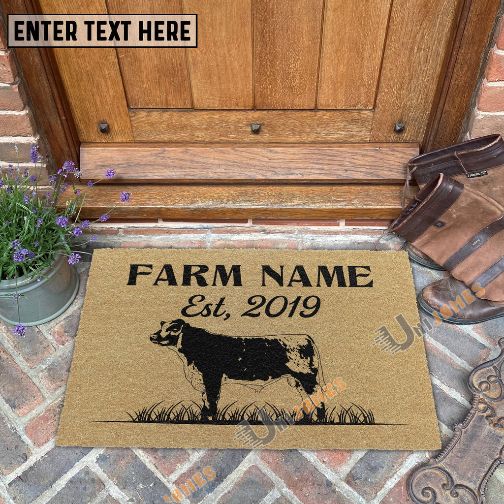 Speckle Park Custom Farm Name Custom Year Coir Doormat