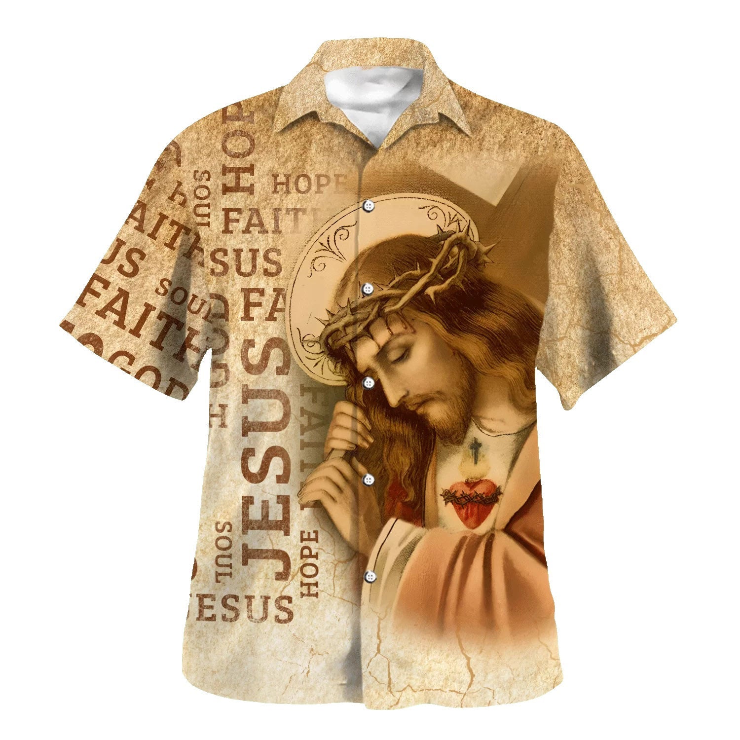 The Sacred Heart Of Jesus Hawaiian Shirts For Men & Women - Christian Hawaiian Shirt - Hawaiian Summer Shirts