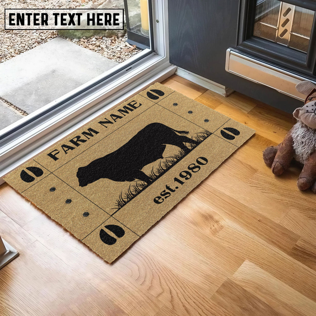 Angus Hoove Custom Farm Name Custom Year Coir Doormat