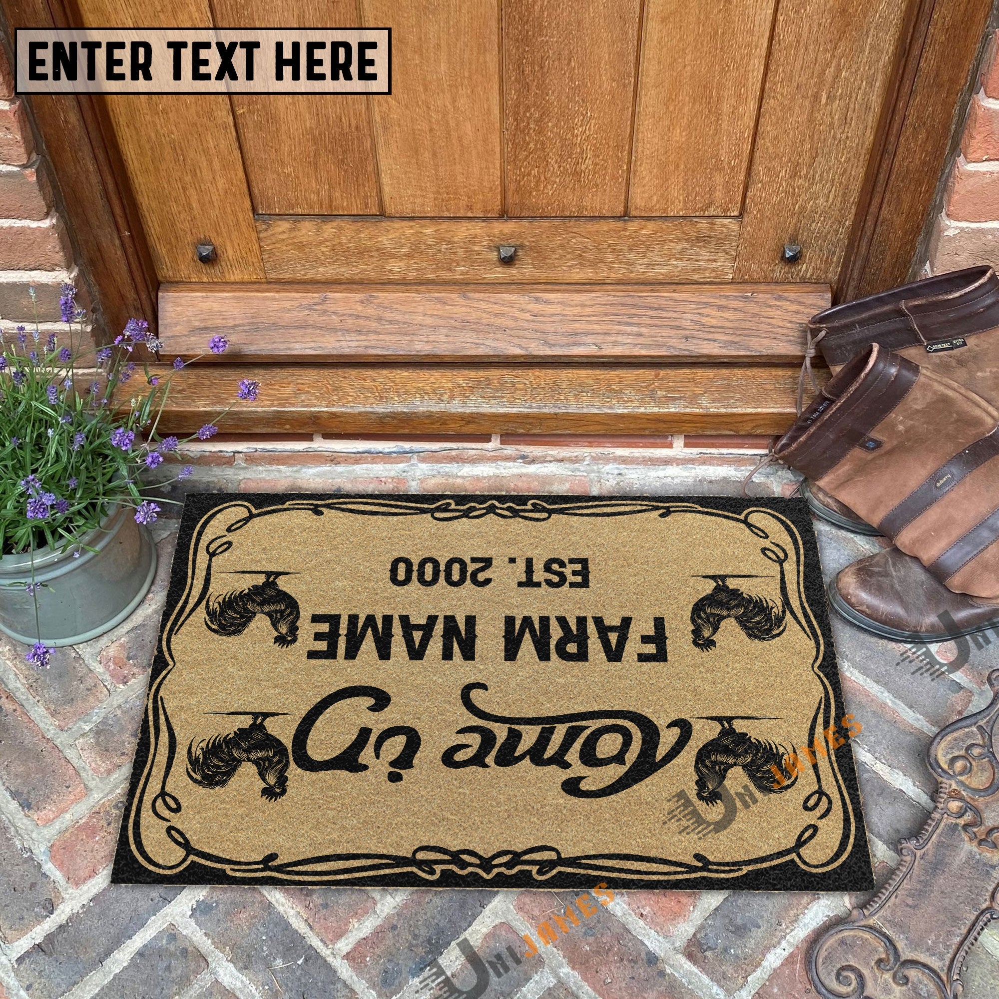 Chicken Funny Come In Go Away Custom Farm Name Custom Year Coir Doormat