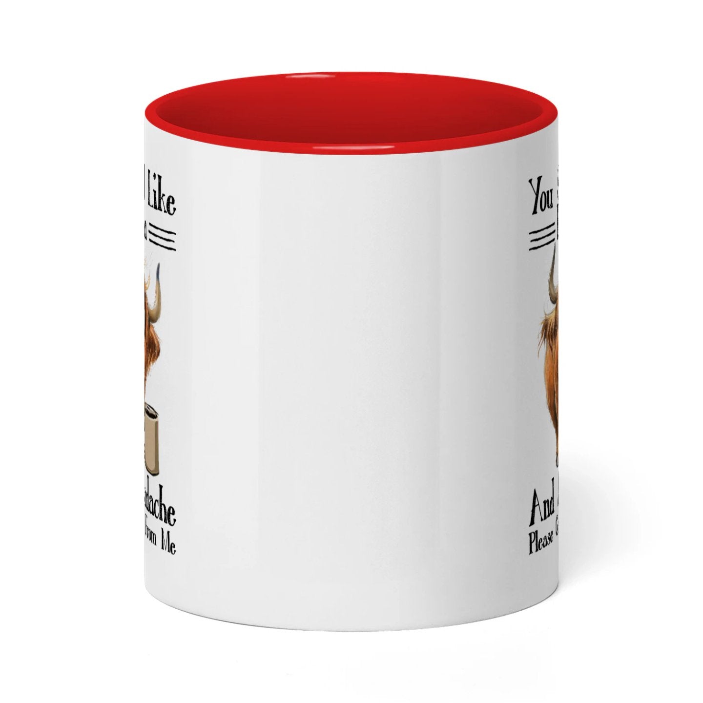 You Smell Like Drama And A Headache Please Cow Two Tone Mug
