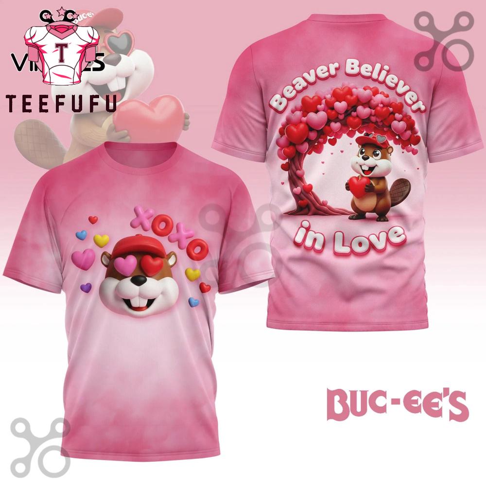 Buc-ee's Beaver Believer Pink 3D Shirt
