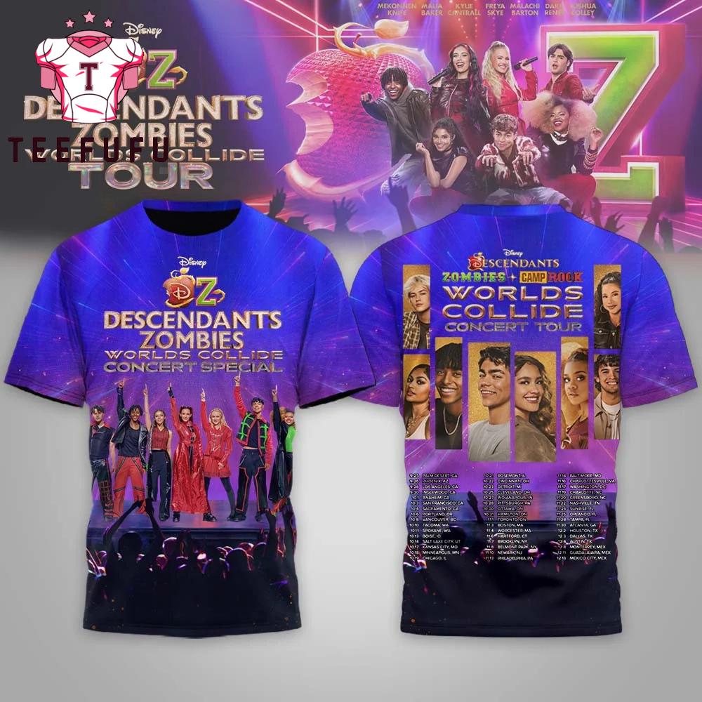 Descenants Zombies Worlds Collide Concert Tour 3D Shirt