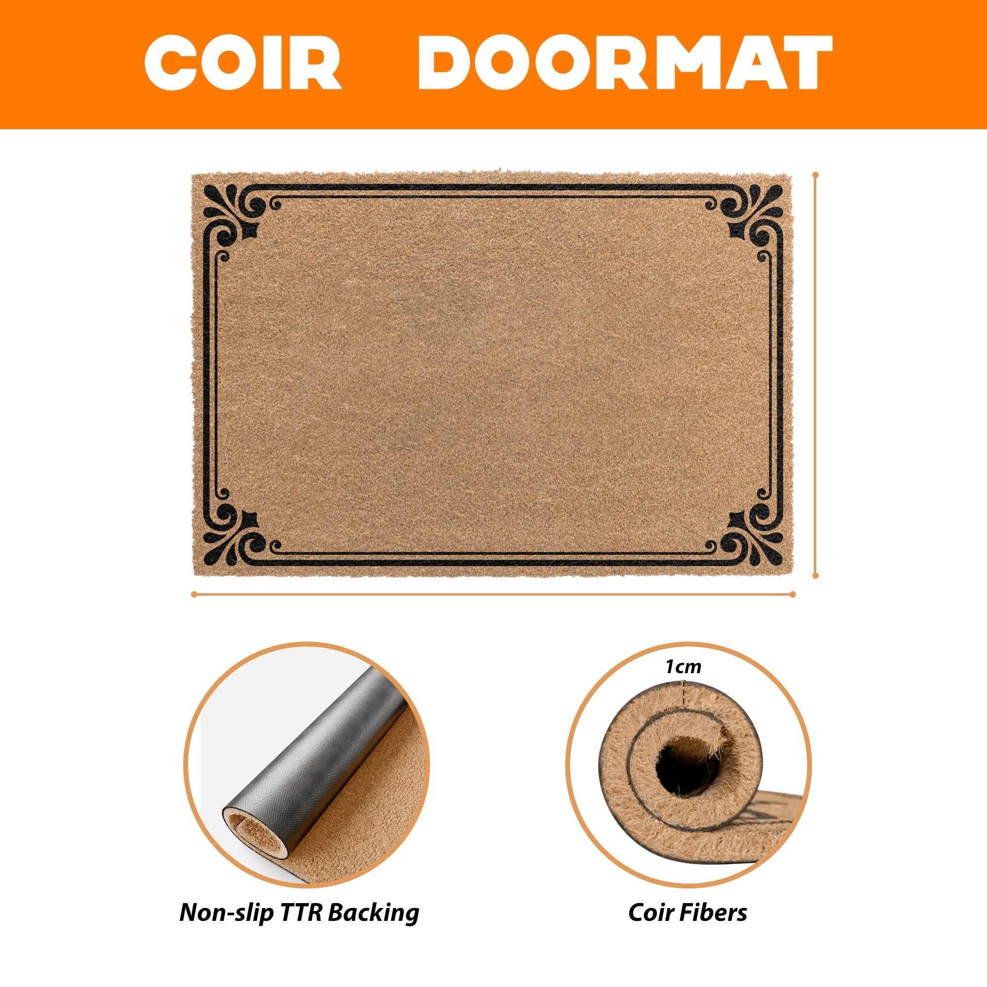 Custom South Star Ranch Coir Doormat