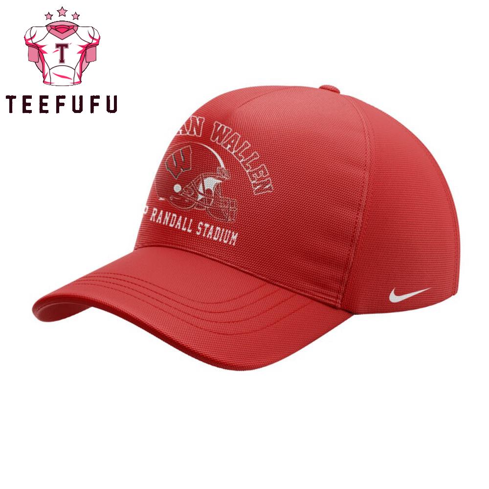 Exclusive Version Wisconsin Badgers x Morgan Wallen I’m The Problem 2025 Tour Red Baseball Cap