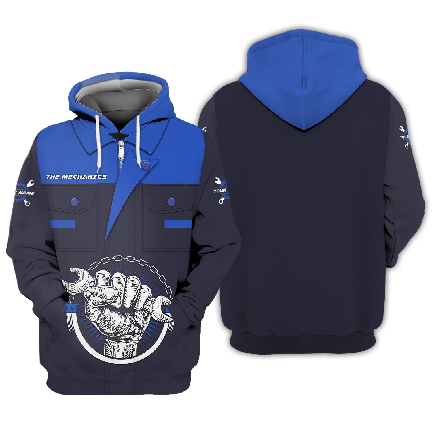 Custom Mechanic Uniform The Mechanics 3D Shirts Blue