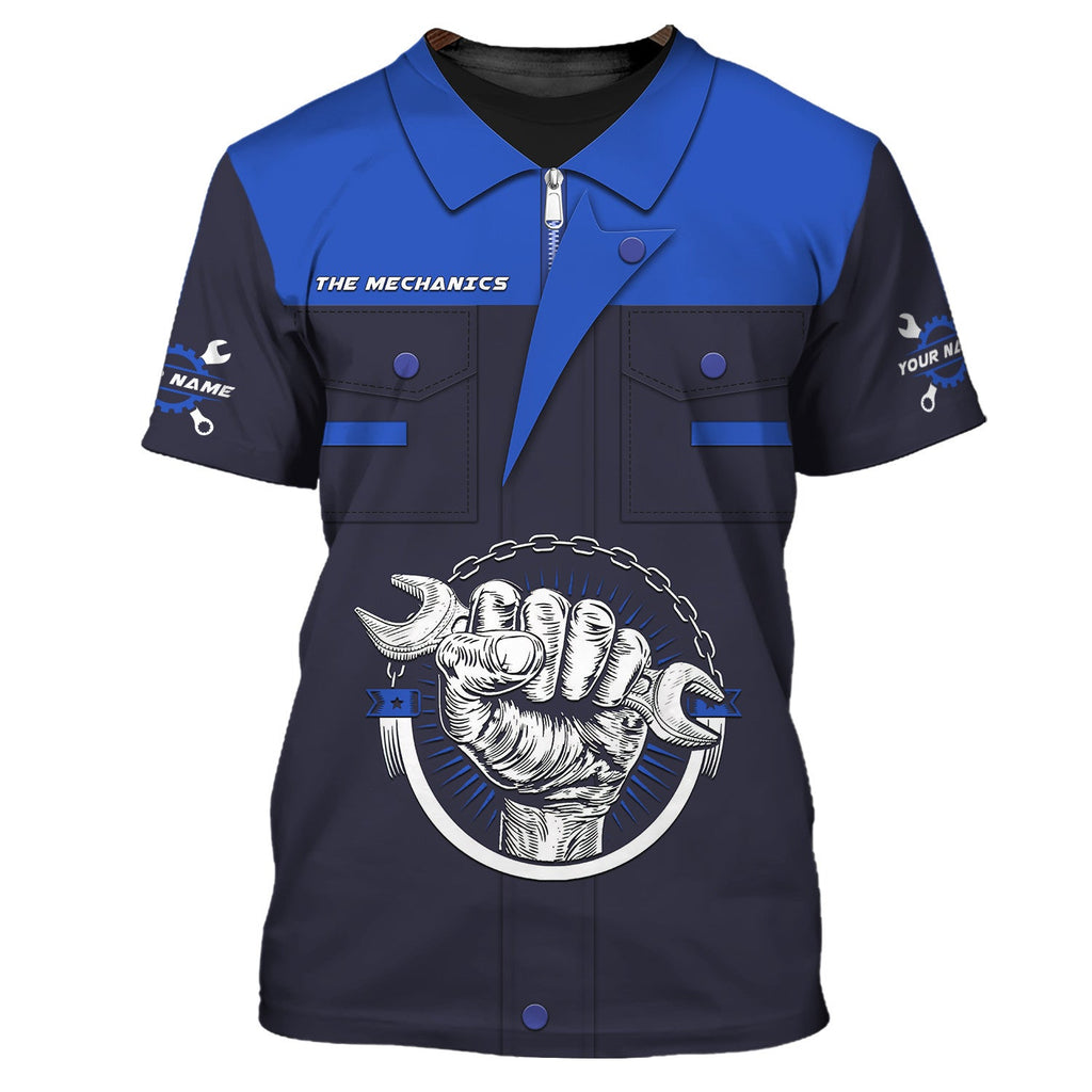 Custom Mechanic Uniform The Mechanics 3D Shirts Blue