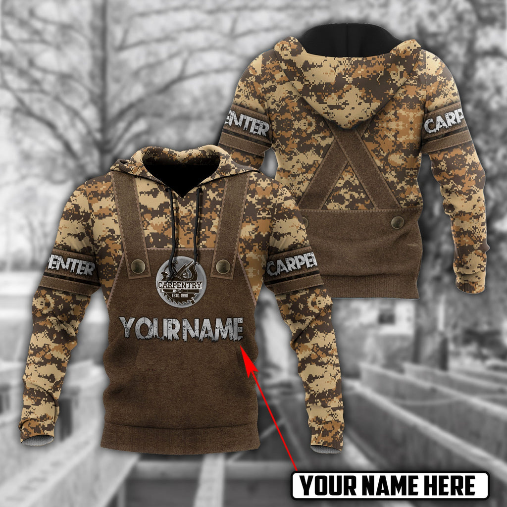 Personalized Name Carpenter Unisex Shirts Camo