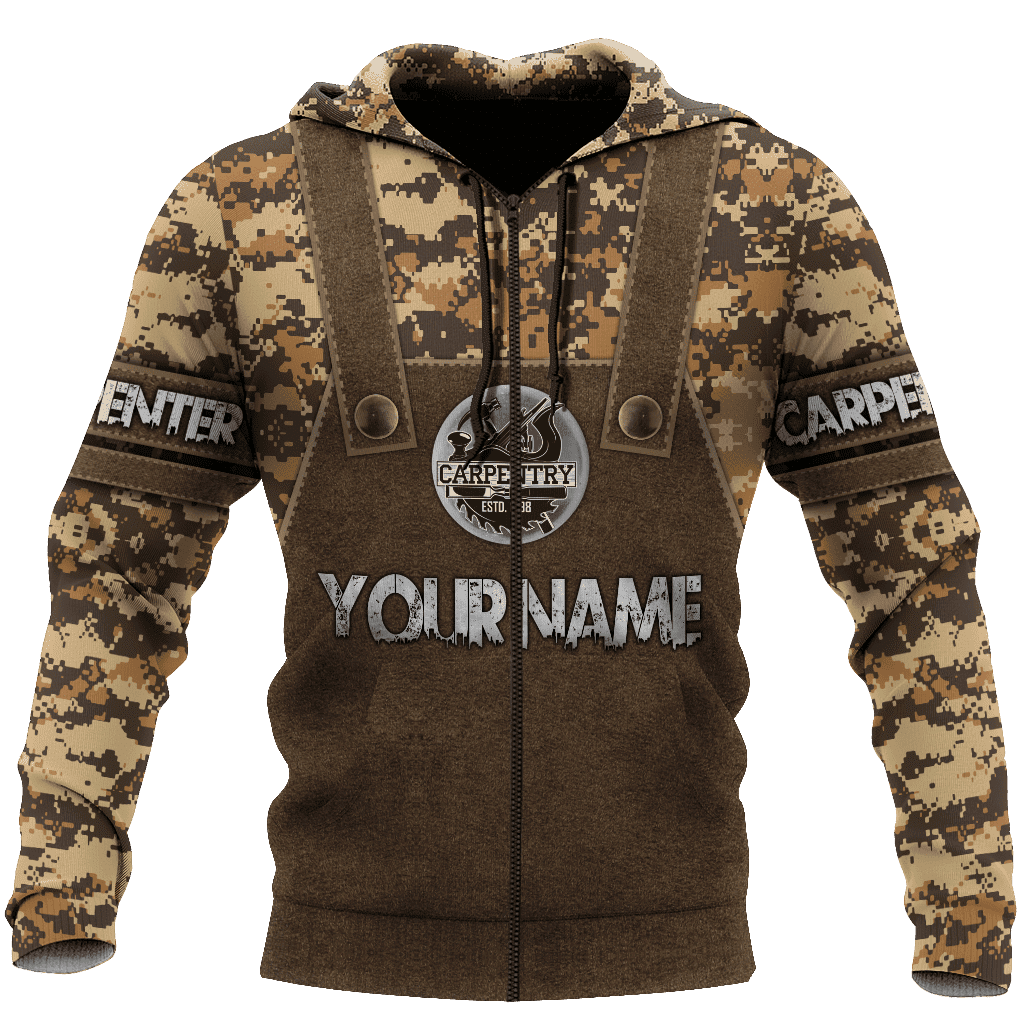 Personalized Name Carpenter Unisex Shirts Camo