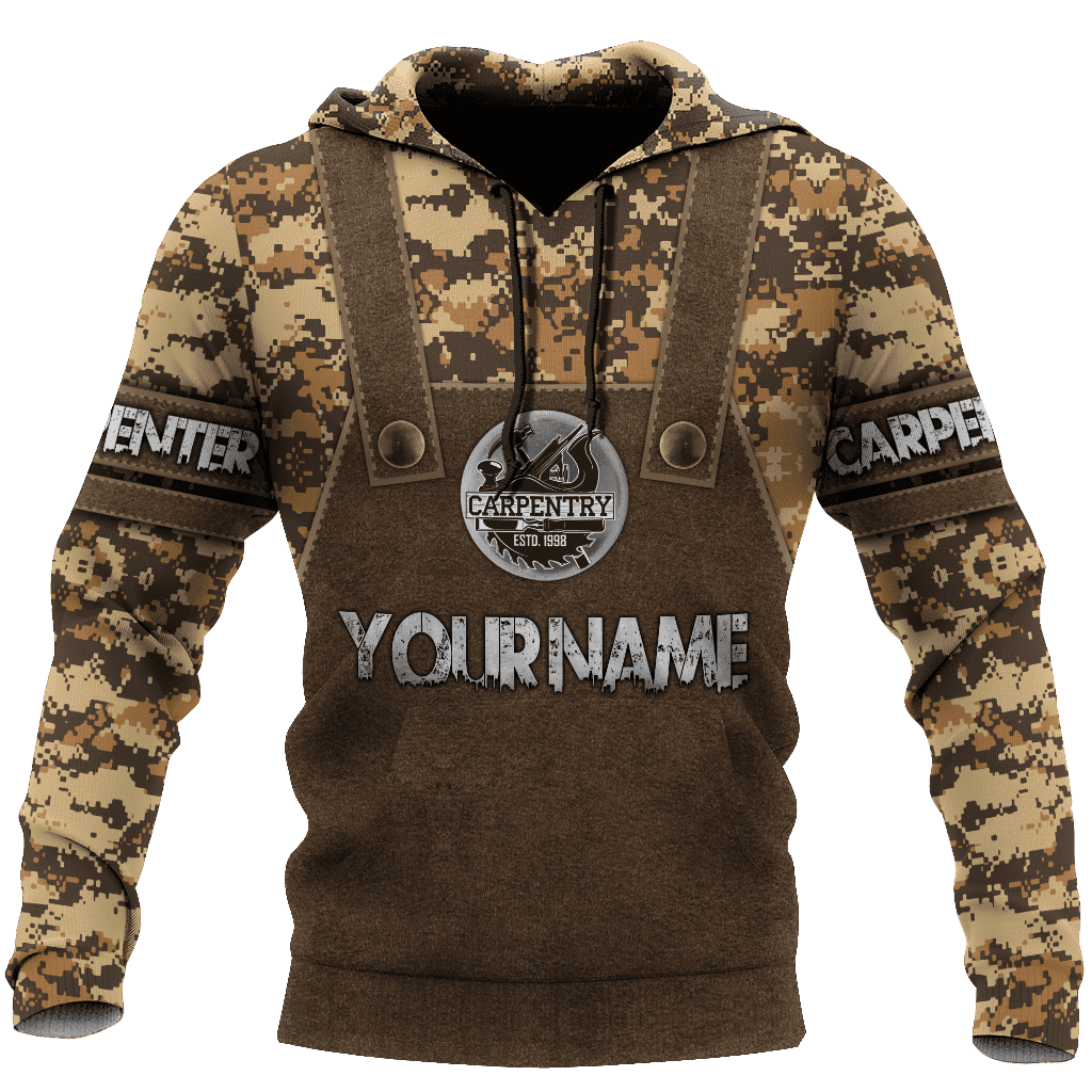 Personalized Name Carpenter Unisex Shirts Camo