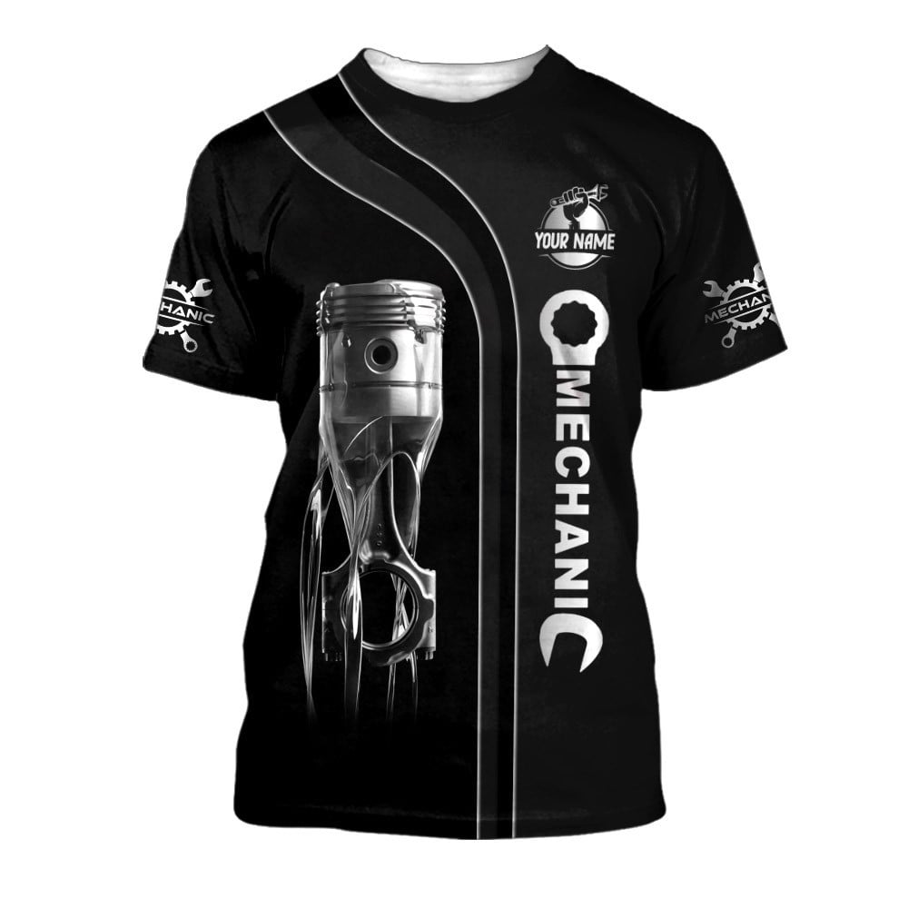 Mechanic 3D Tee Shirt Piston Custom T Shirt Gift For Mechanic