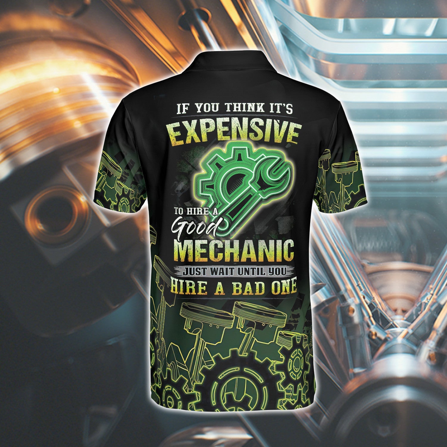 Mechanic Neon Polo Shirt For Men