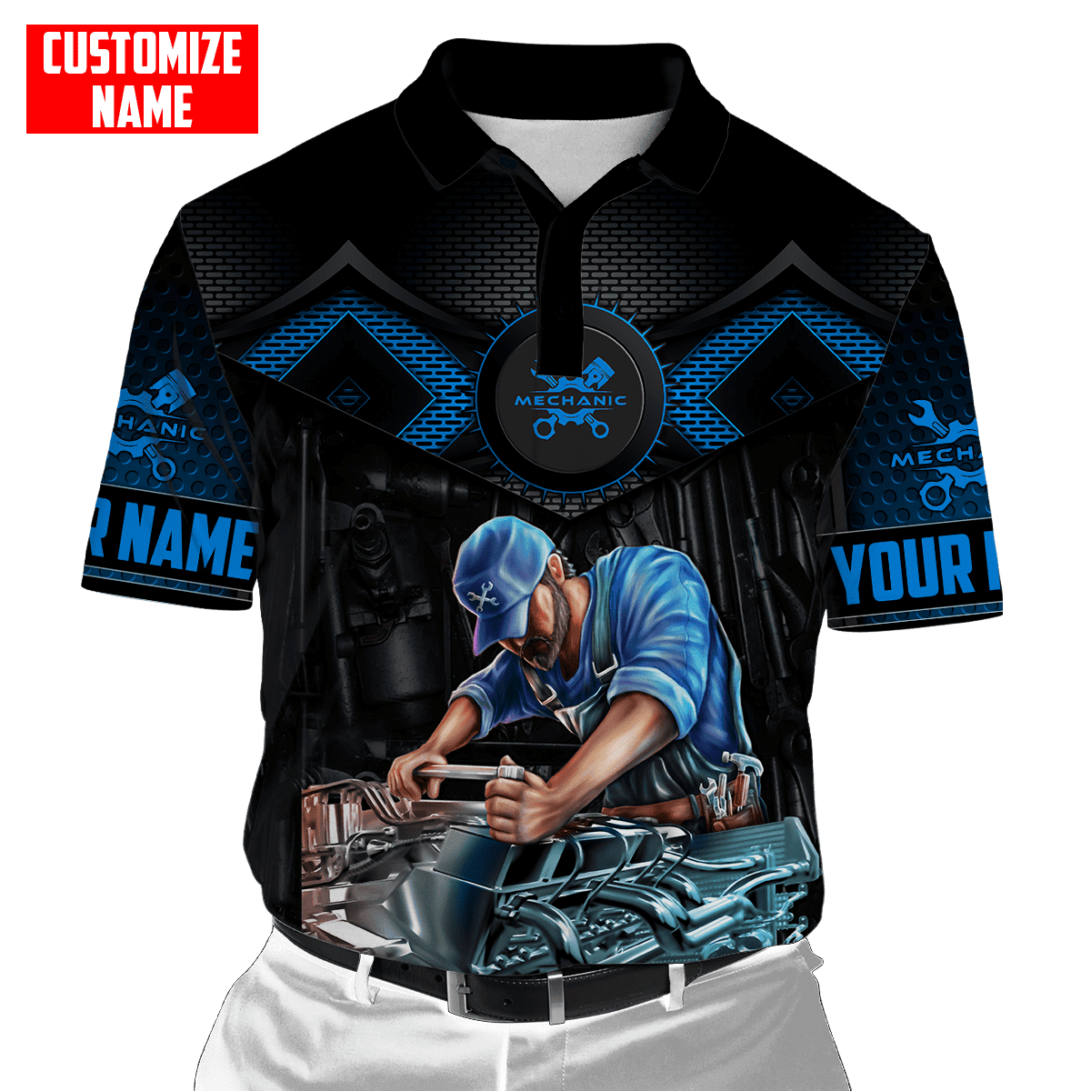 Personalized Auto Mechanic All Over Printed Shirts For Men and Women KLANND