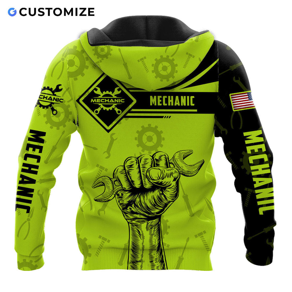 Mechanic Is Hero Personalized Name Flag 3D Over Printed Shirts No