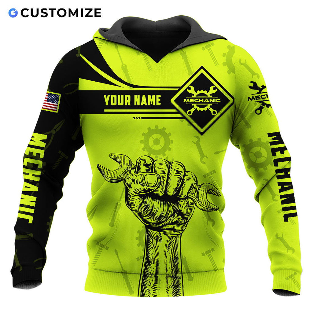 Mechanic Is Hero Personalized Name Flag 3D Over Printed Shirts No